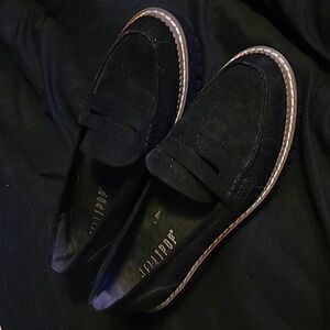Black loafers